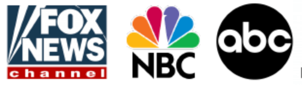 major news channels fox news nbc abc